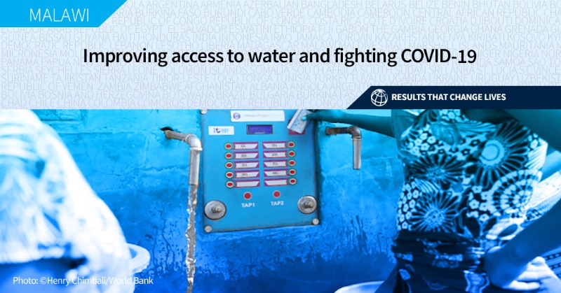 WorldBankGroup's tweet photo. This project is harnessing technology to help people in #Malawi get water when they most need it. #ChangingLives