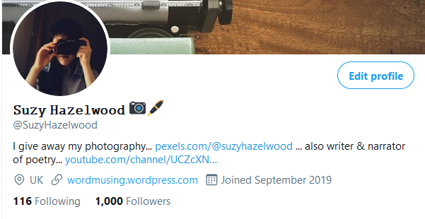 SuzyHazelwood's tweet photo. I have just reached 1,000 followers!🙌  But not sure that means anything at all!!😂But thanks to all my regular friends and supporters... for all the shared info, laughs about life... and trolls!  You are all much appreciated!😘 https://t.co/j1I5P7f1PI