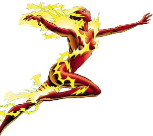 Sela AllenCobalt Blue crippled her & made her as slow to the world as the world would be to a Flash. Her father took her into the SpeedForce, hoping it would help. Sela projected a humanoid appearance from within the Speedforce to help others by lending them speed.