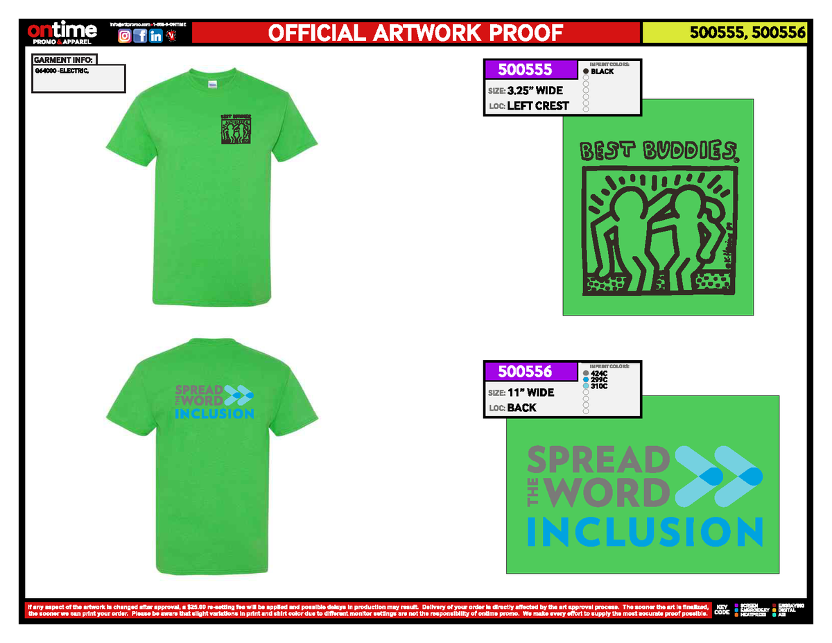 Best Buddies is selling T-Shirts to be worn on March 3rd, National "Spread the Word to End the Word" day, or throughout March. T-shirts are only $10 for sizes XS-XL and $12 for 2XL. Purchase here:
ow.ly/hZfK50DzeDS