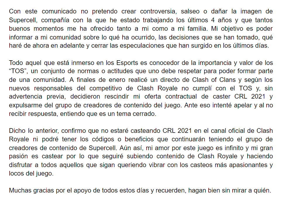¿Qué pasó y que haré a partir de ahora en Clash Royale?

Gracias por el apoyo que he estado recibiendo durante estos días y recuerden que pueden seguir todos mis casteos por mi canal de twitch.tv/kojisan Un abrazo.