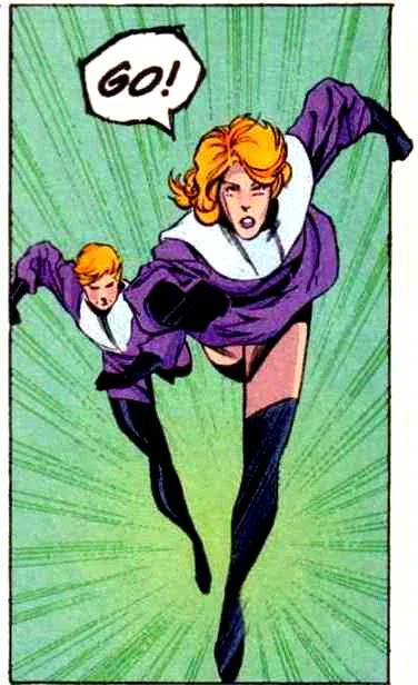 Dawn and Don Allen - The Tornado TwinsTwins born in the 30th Century to Iris West Allen, they inherited partial superspeed from their father, Barry Allen. They grew up in an era of xenophobia, so for a long time they had to operate in secret, appearing only as tornadoes.