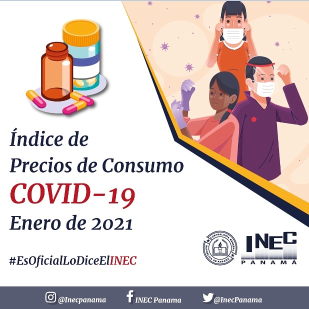 InecPanama's tweet photo. El Índice de Precios de Consumo total del COVID-19 para enero de 2021 mostró un descenso de 0.2%, comparado con diciembre de 2020. https://t.co/bdywg4OIDX