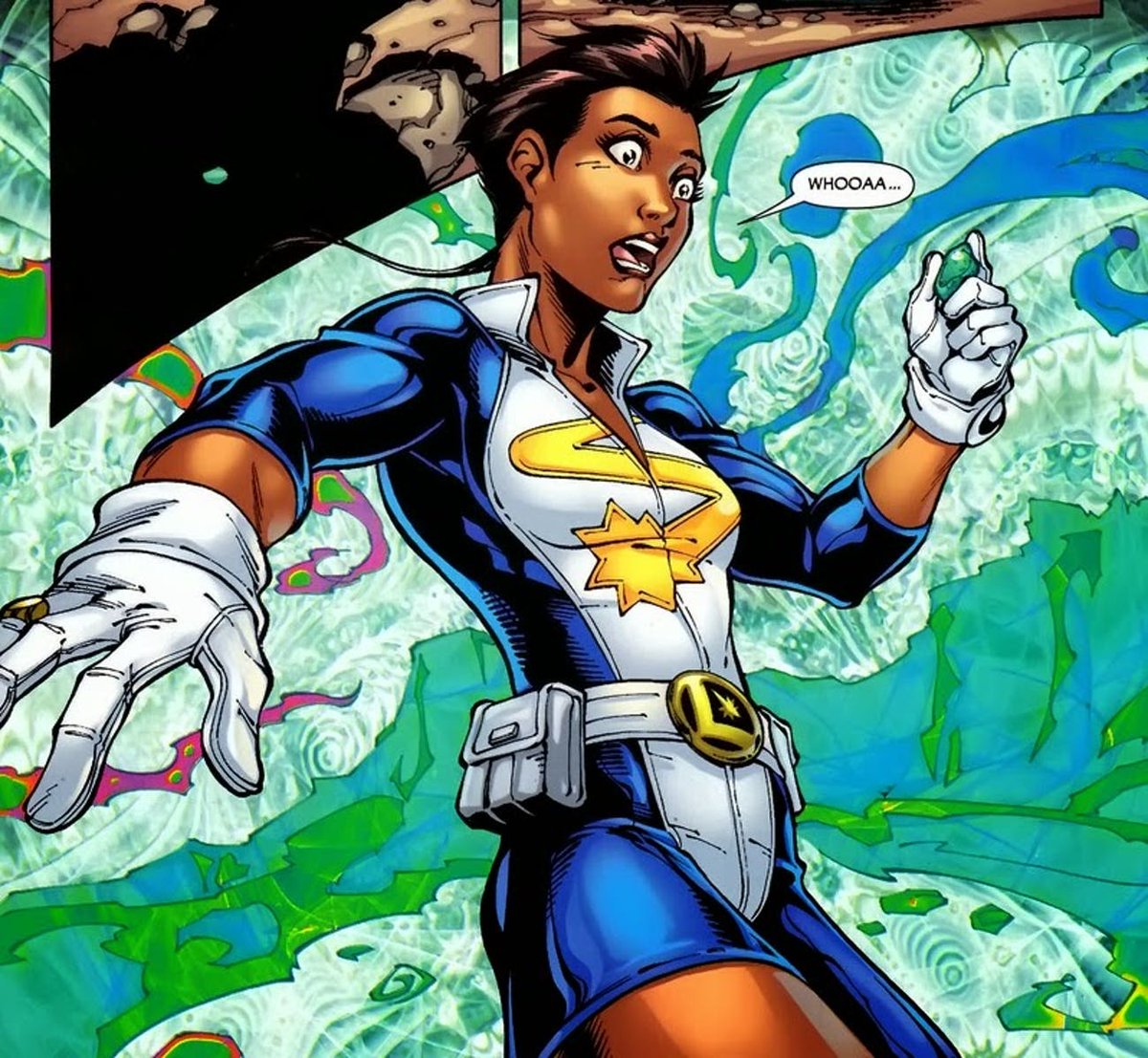 Jenni Ognats - XSJenni inherits her speed from her mother, Dawn. Jenni grew up with no speed. Dominators kidnapped her and her father in an effort to tap her abilities. They tortured her father which activated Jenni’s latent powers. She joined the Legion of Super-Heroes.