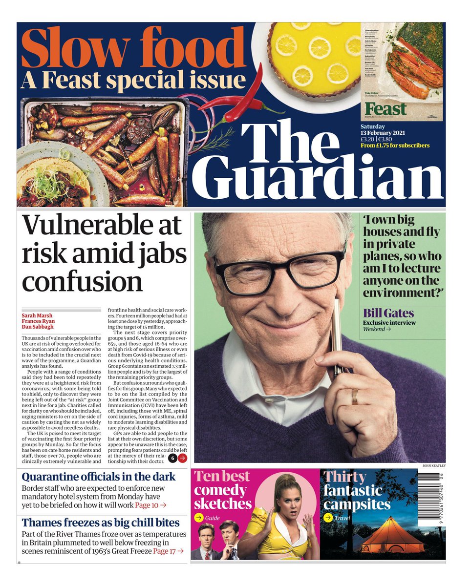 DrFrancesRyan's tweet photo. So pleased to see our investigation into high risk people missing out on vaccines on the front page of tomorrow’s @guardian. Thank you to the 500+ readers who took the time to respond to my call out which allowed us to do it. #TomorrowsPapersToday https://t.co/lKQo4yq7iu
