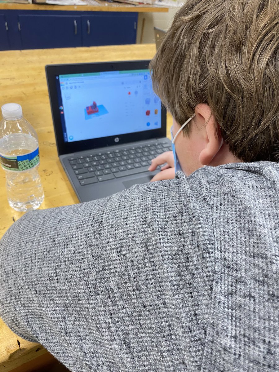 My 6th grade STEAM students are learning about 3D printing. Using Tinkercad the students are designing their own cell phone holder for hands free watching. #innovate #empower #tinkercad