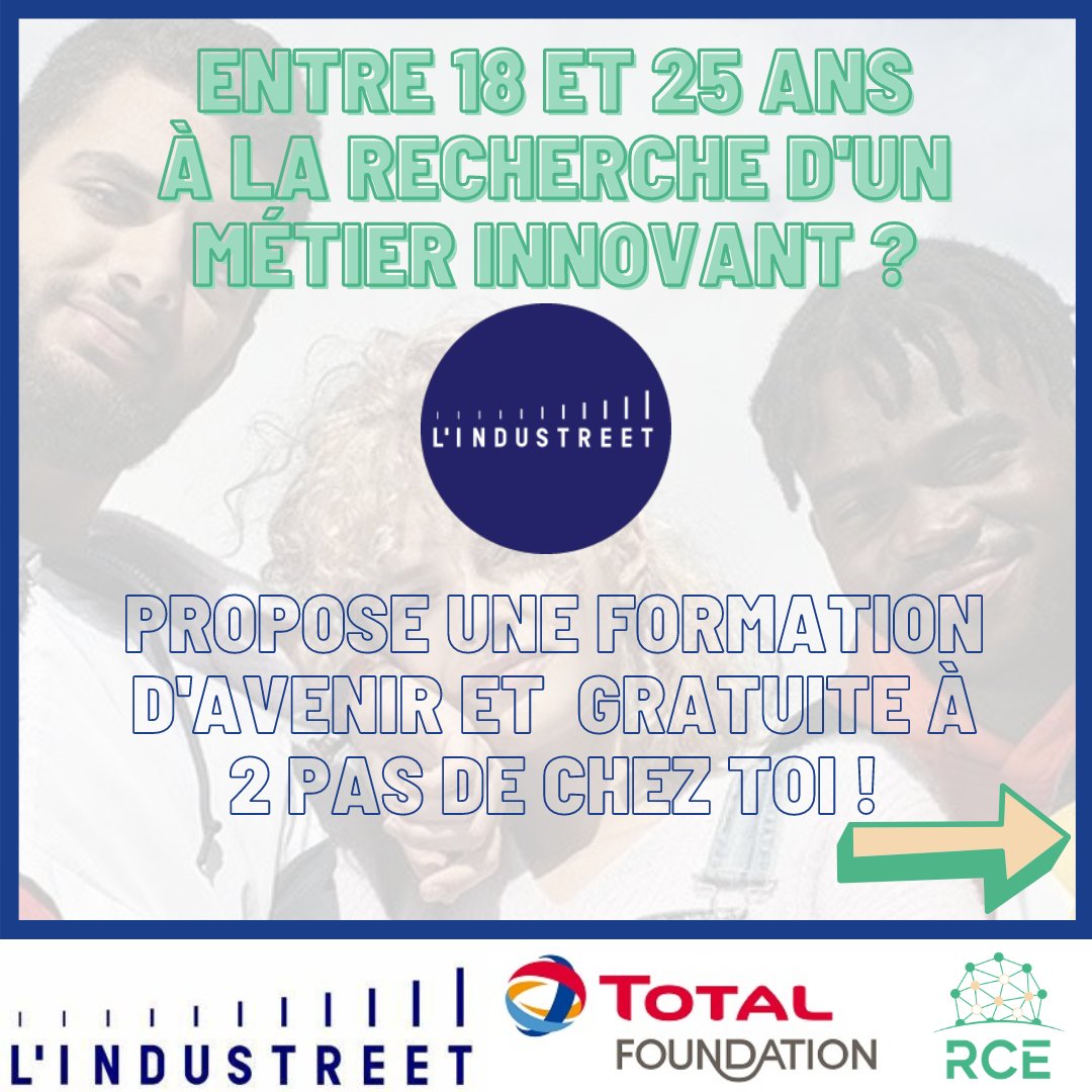 RCE_idf's tweet photo. Tu recherches une formation pas comme les autres ?
Inscrit toi à l'Industreet ! C'est par ici  ➡️ https://t.co/YueRs2NoHT
Et pour plus d'info, c'est par là ➡️ rce.industreet@gmail.fr
#GoLIndustreet @TotalFoundation https://t.co/BVtkwg3Hr5