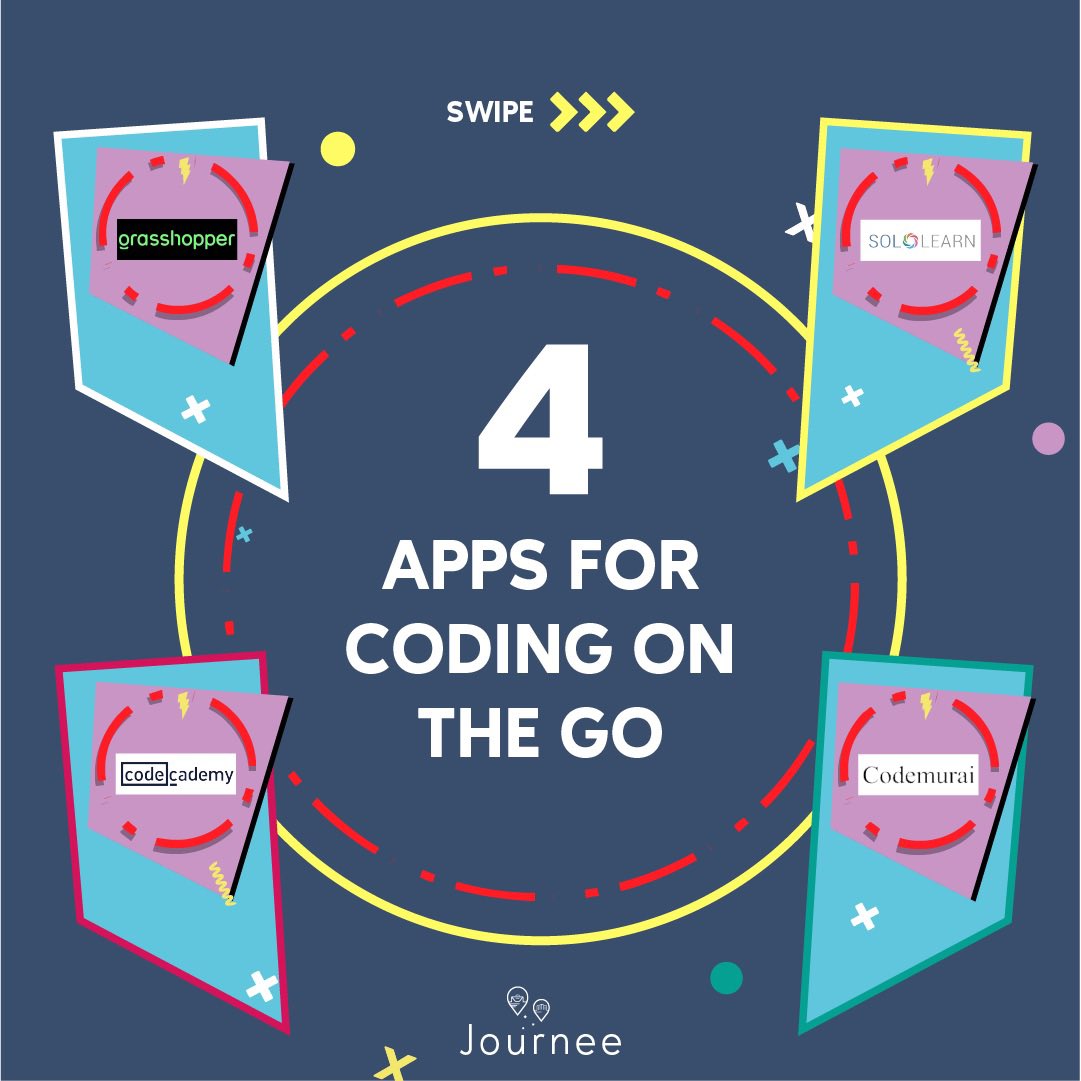 📱CODING ON THE GO🚶‍♂️

4 FREE coding apps to use whilst on the move! 

#learn #educate #coding #css #html #webdesign #languages #sololearn #codeacademy #codemurai #grasshopper #tech #jobs #applications #ios #android #onthemove #share #comment #newlearning #newlearn