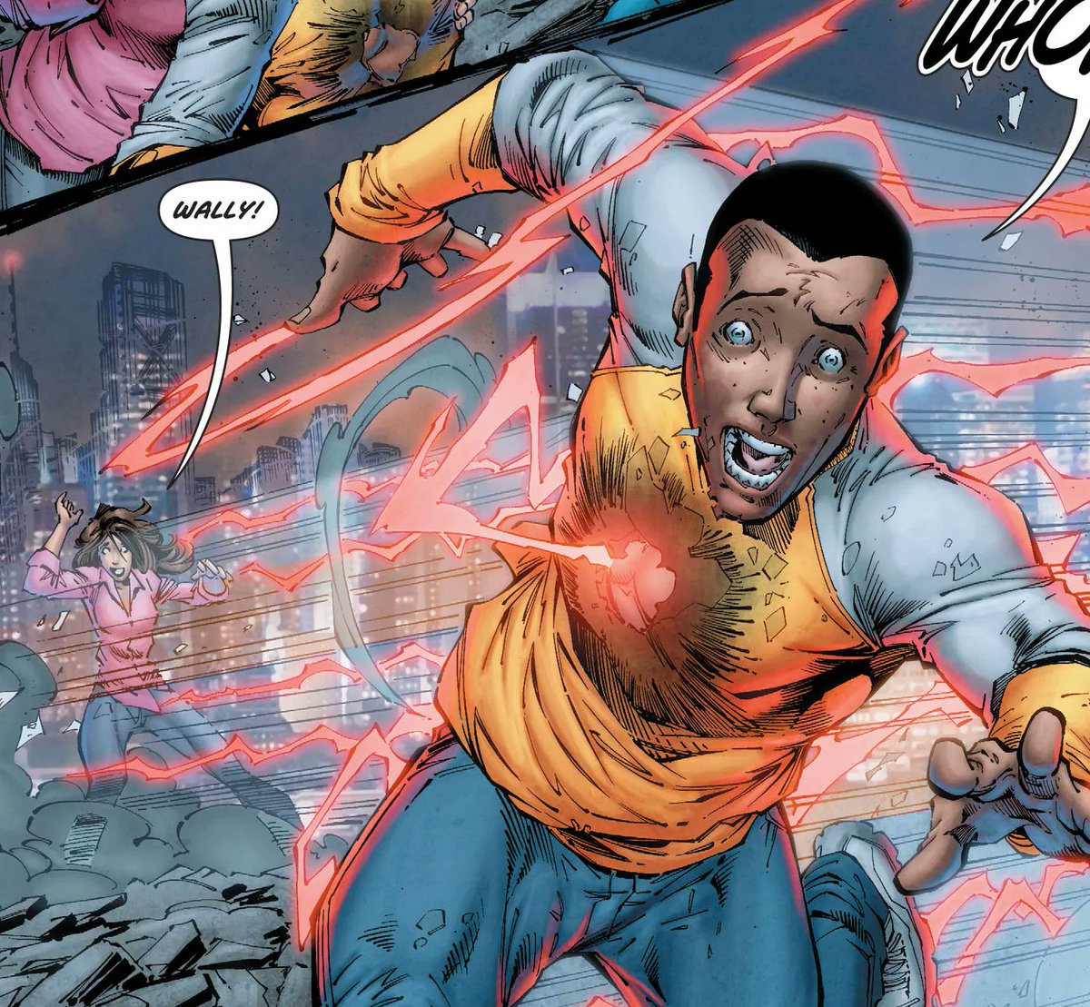 Wallace West (Alt Timeline) - The FlashAfter the Future Flash killed a version of Barry in front of him, Wallace was struck by excess lightning and vowed to stop him. He spent decades training to defeat Future Flash and took him down.