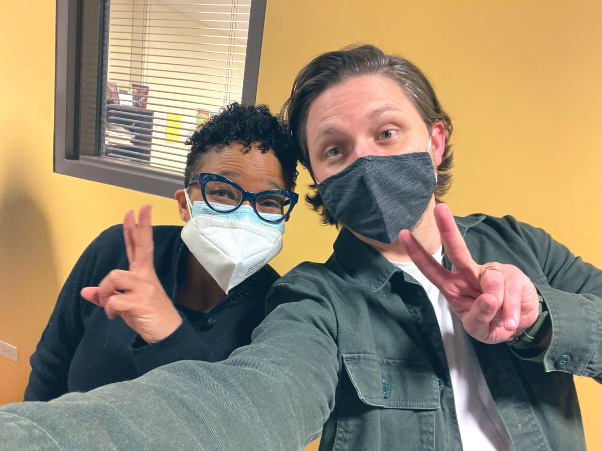 SvenBark's tweet photo. Great to see my favorite #chicagoreporter @NBCLeeAnn at @MSVChicago who stopped by for a feature story about our kids #BlackHistoryMonth music compilation they’re recording in our studio with @anniepalomino14! https://t.co/5VvMWli8FO https://t.co/Ocx38kfM99