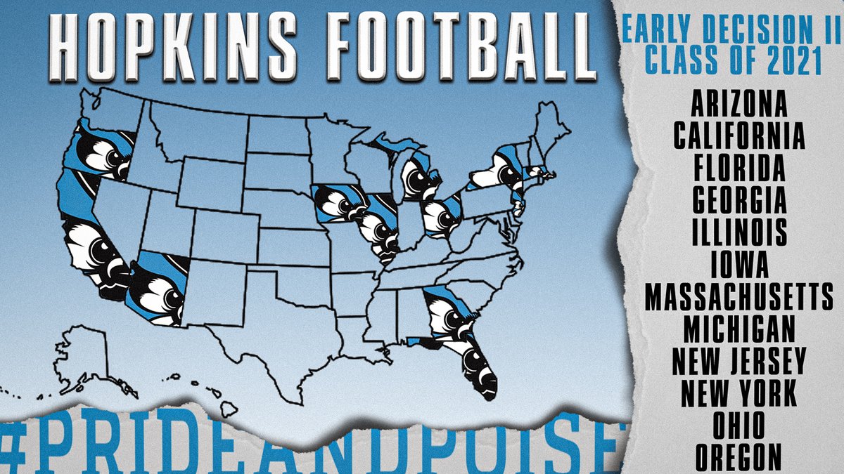 Congrats to the very talented 12 student-athletes from 12 different states who officially became part of our football family today! The JHU class of 2025 is loaded. Elite academics and championship football. #PrideandPoise
