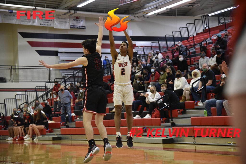 Well that didn’t take long! Congrats to @kelvin_turner1 for breaking the LW single game scoring record. He put up 37 which breaks the record of 35 set by <a href="/cartercombs11/">Carter Combs</a> last season.  Well done you two. #BeBetter <a href="/LakotaWestAD/">Scott Kaufman</a> <a href="/LWHSRedSea/">Lakota W❌st R❌d S❌a</a> <a href="/westfirebirds/">LWHS Athletics</a>