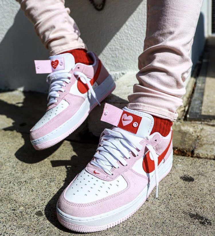 valentines day air force 1 on feet