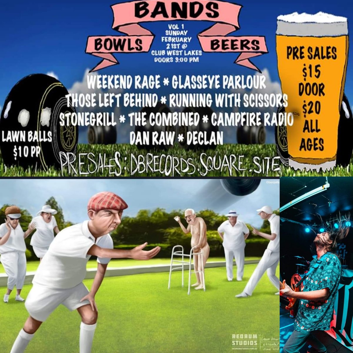 So who's getting ready for next Sunday @ West Lakes Lawn Bowls?
Hook up your ticketsfor $15 before there sold out coz it's $20 on the door.
dbrecordsau.square.site
It's all ages so feel free to bring the family down for some fun and to wish Kye a happy bday
🤘🥳🎂
TLB
#fk2020