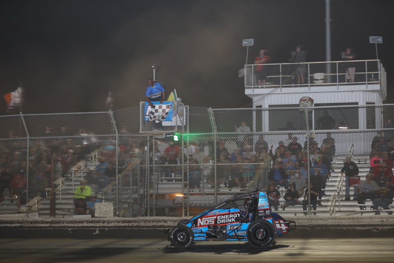 NosEnergyDrink's tweet photo. .@JustinGrant40 with the WIN night 2 of #WDGXII 🏆

Congrats @bradybacon on your P2 finish, and @MichaelKofoid on bringing home P3.

@TOPPmotorsports // #FueledByNOS https://t.co/9yGfYBreoL