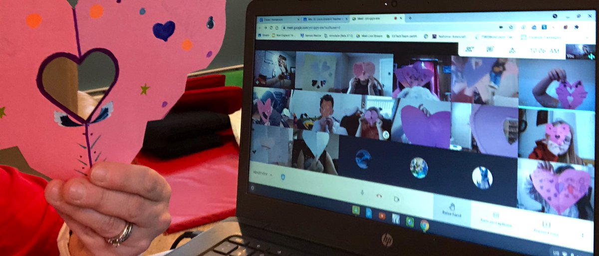 Math and fun... making fully symmetrical valentines today.