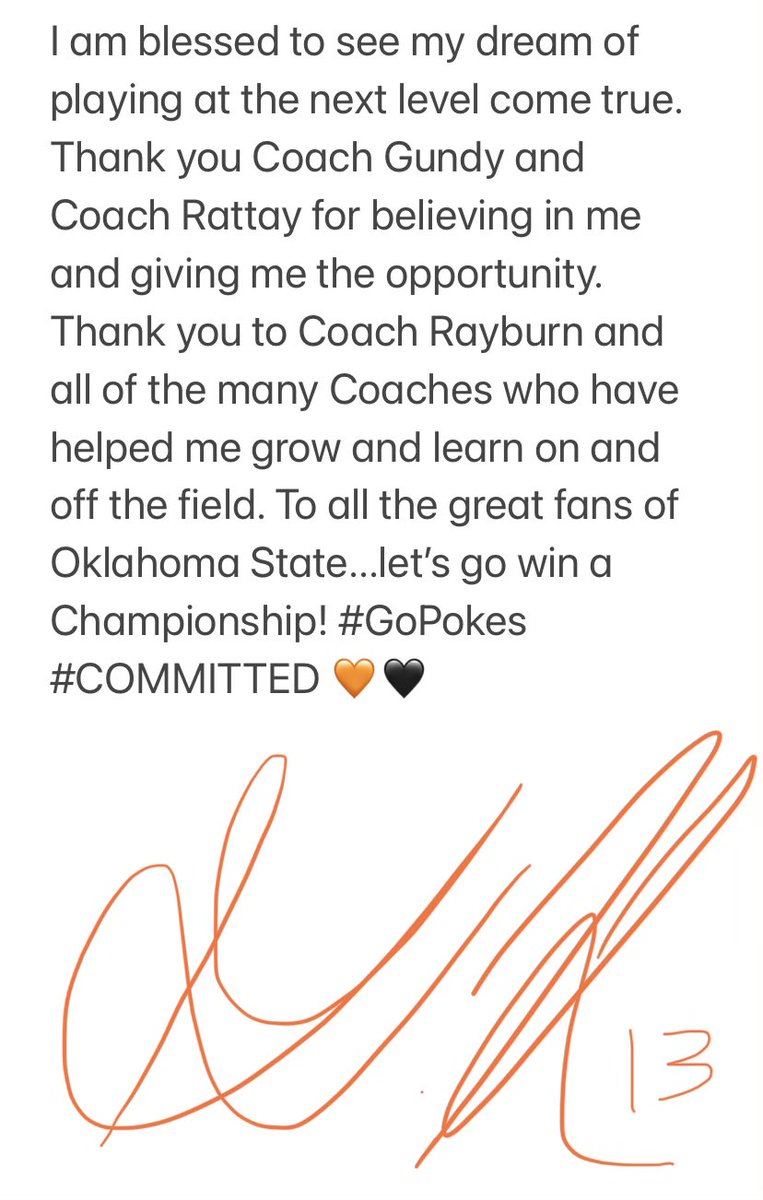 GarretRangel's tweet photo. COMMITTED!!! #GoPokes @CoachGundy @CoachTimRattay https://t.co/pclASTa6Ap