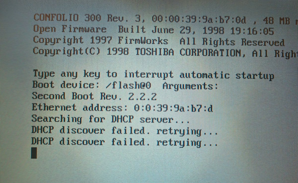 or maybe I can't. it doesn't like my DHCP server, apparently