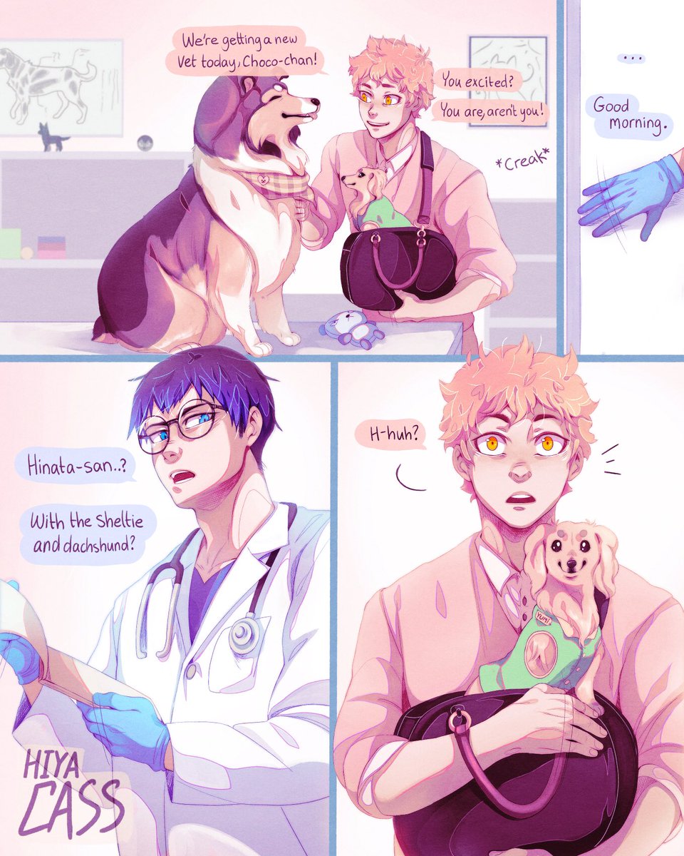 [HQ] 
kagehina veterinarian/pet-groomer AU 