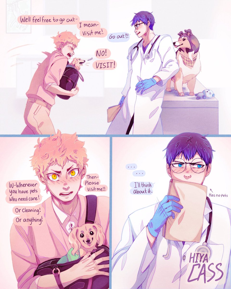 [HQ] 
kagehina veterinarian/pet-groomer AU 