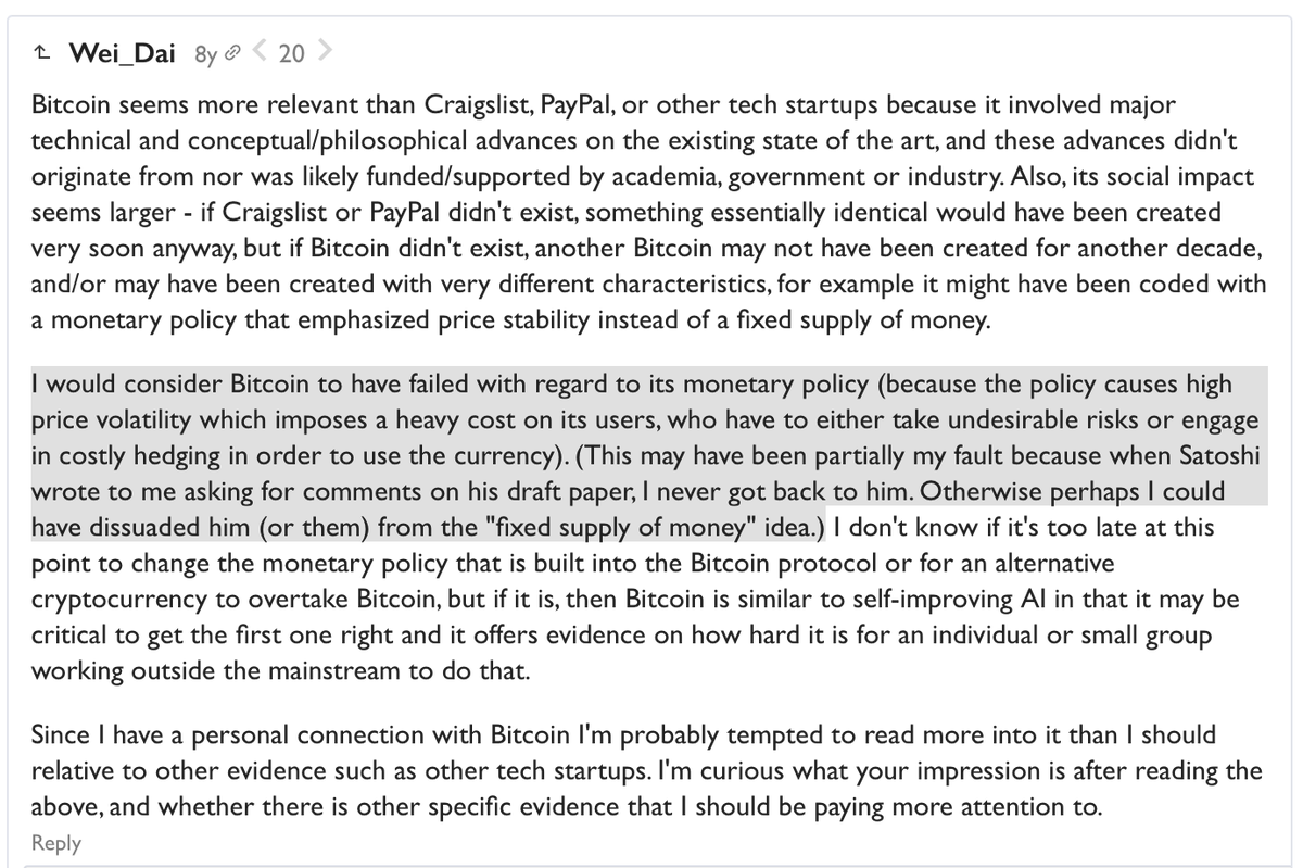 and others we really see the herd mentality (evidenced by the 10-20x price movement). Now this leads me to a new concept… a very misunderstood primitive,  #Ampleforth  $AMPL. Wei Dai was a huge proponent of an Elastic Money. He opposed the “fixed supply of money” idea. 4/12