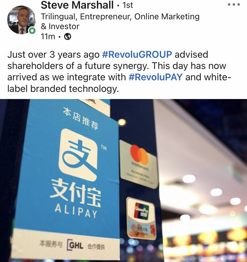 Surfs_Up_Bro's tweet photo. #RevoluGROUP $REVO.V has some amazing news Tuesday!!
A DA signed with #ALIPAY 🤯🤯.
#ALIBABA
💎💎💎🚨🚨🚨🚨🚨🚨🚨🚨
-Many more deals coming. Check last news release
- #PSD2 licensed
If you missed $TSNP look at $REVO.V 😏😏
#fintech #digitalpayments #whitelabels https://t.co/QNcflCmi5L