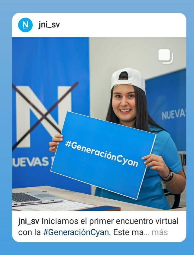 IvonneHernandSv's tweet photo. #ForoDeJuventud
Gracias a la Secretaria Nacional de Juventud,@ivaniahandal y a los Secretarios Municipales de @JNI_sv , por invitarme al encuentro virtual de la #GeneracionCyan.
¡Estoy con ustedes! Me encantó como candidata a Diputada por S.S compartirles mi plan legislativo. https://t.co/xkClVVsoqh