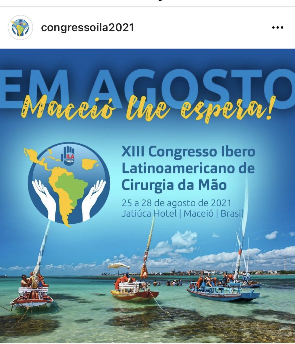 Encontro marcado em 6 meses em Maceió. 

Congresso ILA 2021. 

Muito trabalho para que tenhamos um encontro seguro e produtivo. 

#CirurgiadaMao #CongressoILA
<a href="/raimundoafilho/">Raimundo de Araujo Filho</a> <a href="/EWASgroup/">Wrist Arthroscopy</a> <a href="/drpedrojdelgado/">Dr Pedro J Delgado</a> <a href="/atzei_andrea/">andrea atzei</a> <a href="/drbonfil/">Juan Ramon Bonfil</a> <a href="/AitaMarcio/">Marcio Aita</a>
