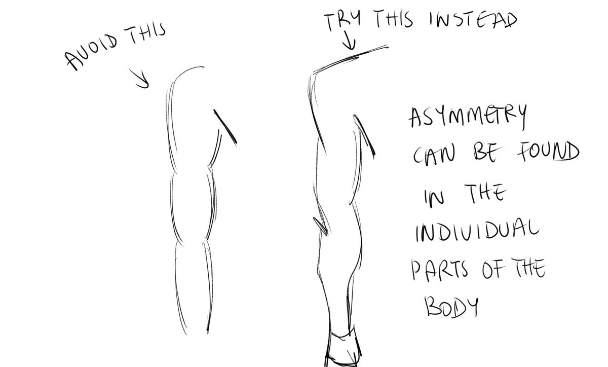 ⭐⭐⭐The way I stress Asymmetry  in every single critique I do ?? 
Exercise: Find ur fave artist that draws fluid poses, trace over their work to see asymmetry, 99% i guarantee you will see it in one way or the other and they might not even be trying ? 