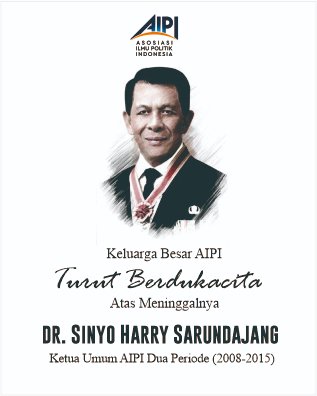 Keluarga besar AIPI turut bela sungkawa mendalam atas wafatnya bapak Sinyo Harry Sarundajang (Ketua AIPI Dua Periode, 2008-2015. Semoga Tuhan menguatkan dan memberi penghiburan yang sejati kepada segenap keluarga yg berduka. Aaamiiin