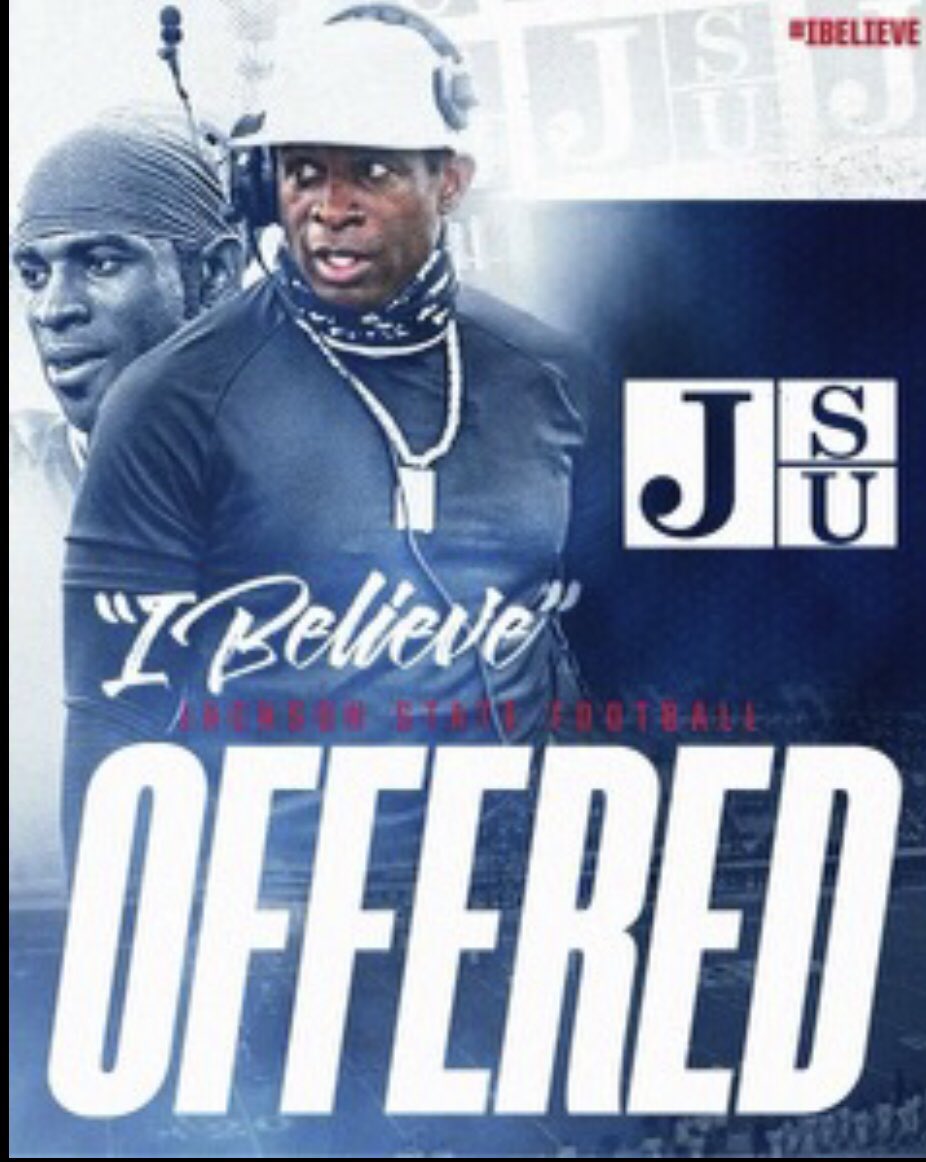 Blessed to have received an offer from Jackson State University! <a href="/DeionSanders/">COACH PRIME</a> @CoachHartJSU <a href="/CCunningham76/">Chris Cunningham</a> <a href="/FlightSkillz/">Coach Flight</a> <a href="/simplyCoachO/">Coach O = Opportunity</a>