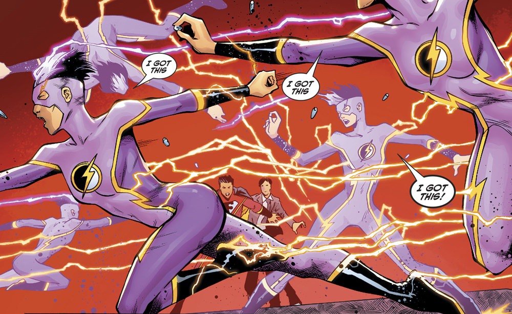 Avery Ho - The Flash of ChinaA foster kid in Central City who gained speed during the SpeedForce storm. She was originally trained by Meena and Barry, but left after Godspeed. She joined the Justice League of China and eventually came back and fully joined the Flash Family.