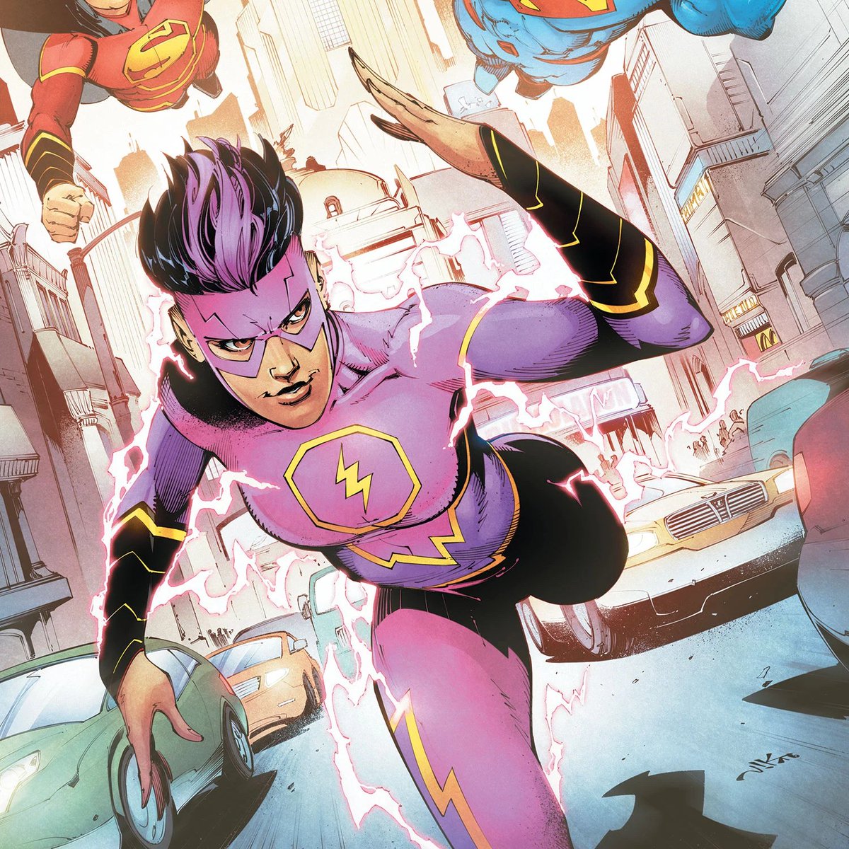 Avery Ho - The Flash of ChinaA foster kid in Central City who gained speed during the SpeedForce storm. She was originally trained by Meena and Barry, but left after Godspeed. She joined the Justice League of China and eventually came back and fully joined the Flash Family.