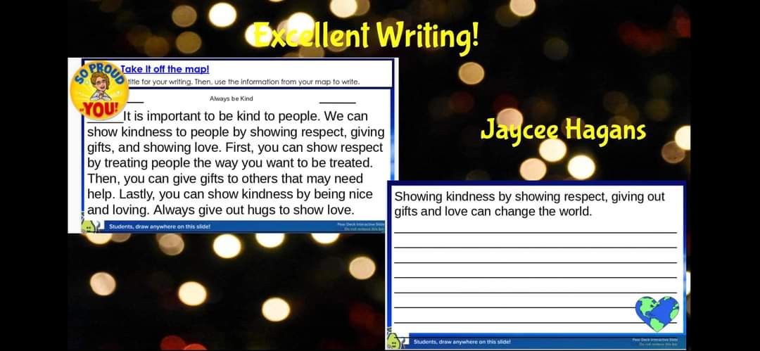 DACE_est2017's tweet photo. We have some of the most kind-hearted students in the world.  If only everyone in the world would heed these students' advice, the world would be a much better place.  These students are in Mrs. Sara Lance's 2nd Grade class.  @SchoolsFloyd #dacestudentsrock #fcsinspire https://t.co/xT78z4Wqr3