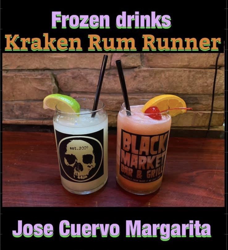 Get out of the cold at #blackmarketbarsouthside and put the cold in you. These glasses would look great at your house. 💀 #evilbartenderempire #brainfreeze