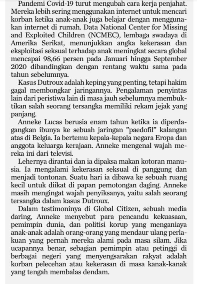lindachristanty's tweet photo. Teman-teman, esai saya di @hariankompas hari ini tentang kejahatan yang amat keji &amp; gelap, yaitu perdagangan seksual anak di dunia. Seorang penyintas menyebut jaringan perdagangan ini melibatkan politikus &amp; para pemimpin. Tokoh perlindungan anak pun ada yang memperkosa bocah. https://t.co/FqroWf2hMz