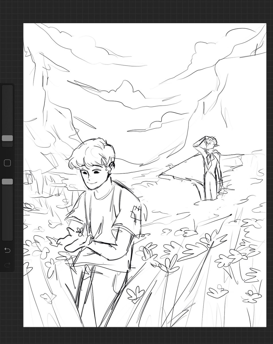 Candice's god tier art just inspired me to draw a yellow flower field help 