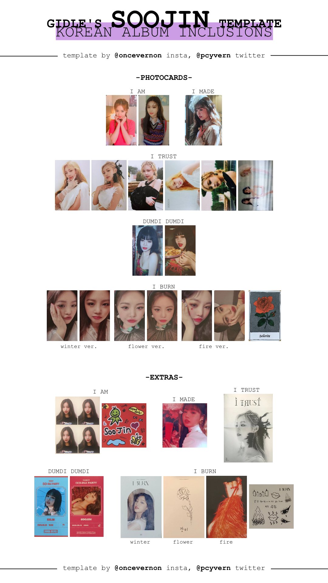 Bella On Twitter G I Dle Korean Album Photocard And Inclusions Templates All Members On The Google Drive At Https T Co Qokqvt5wrs Https T Co Pxn46gob2x Twitter