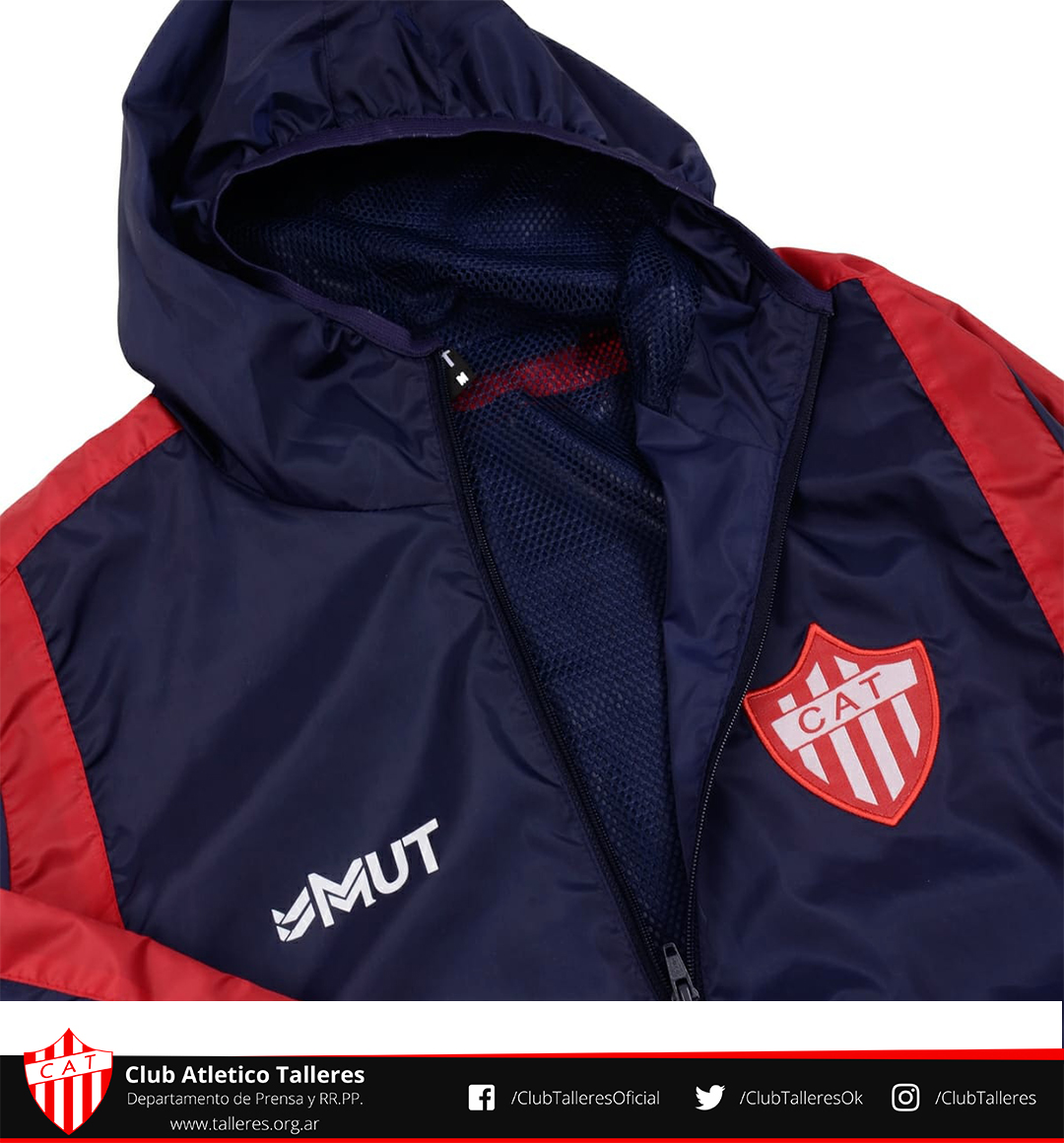 Se acerca la preventa para socios y socias de 
<a href="/ClubTalleresOk/">Club Atlético Talleres</a> de la indumentaria <a href="/mutargentina/">MUT</a>
 
Te esperamos el jueves 18, viernes 19 y sábado 20 en el club - en horario a confirmar- , donde podrás hacer tus compras.
 Como estos rompevientos😏

¡ No te quedes afuera!