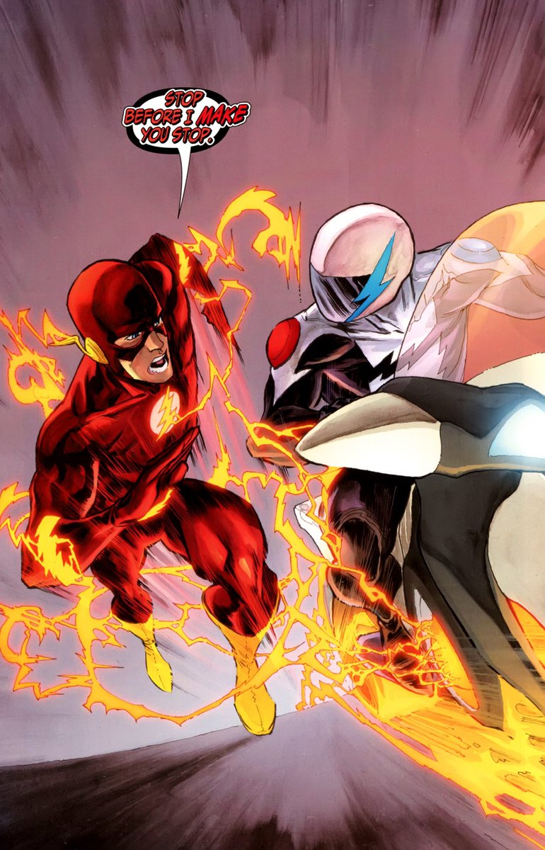 Barry Allen - Hot PursuitHot Pursuit is a cop from another universe. He rides a SpeedForce powered Cosmic Motorcycle. The motorcycle can transform into a bleeding edge nightstick that steals speed, stores information, and project holograms.