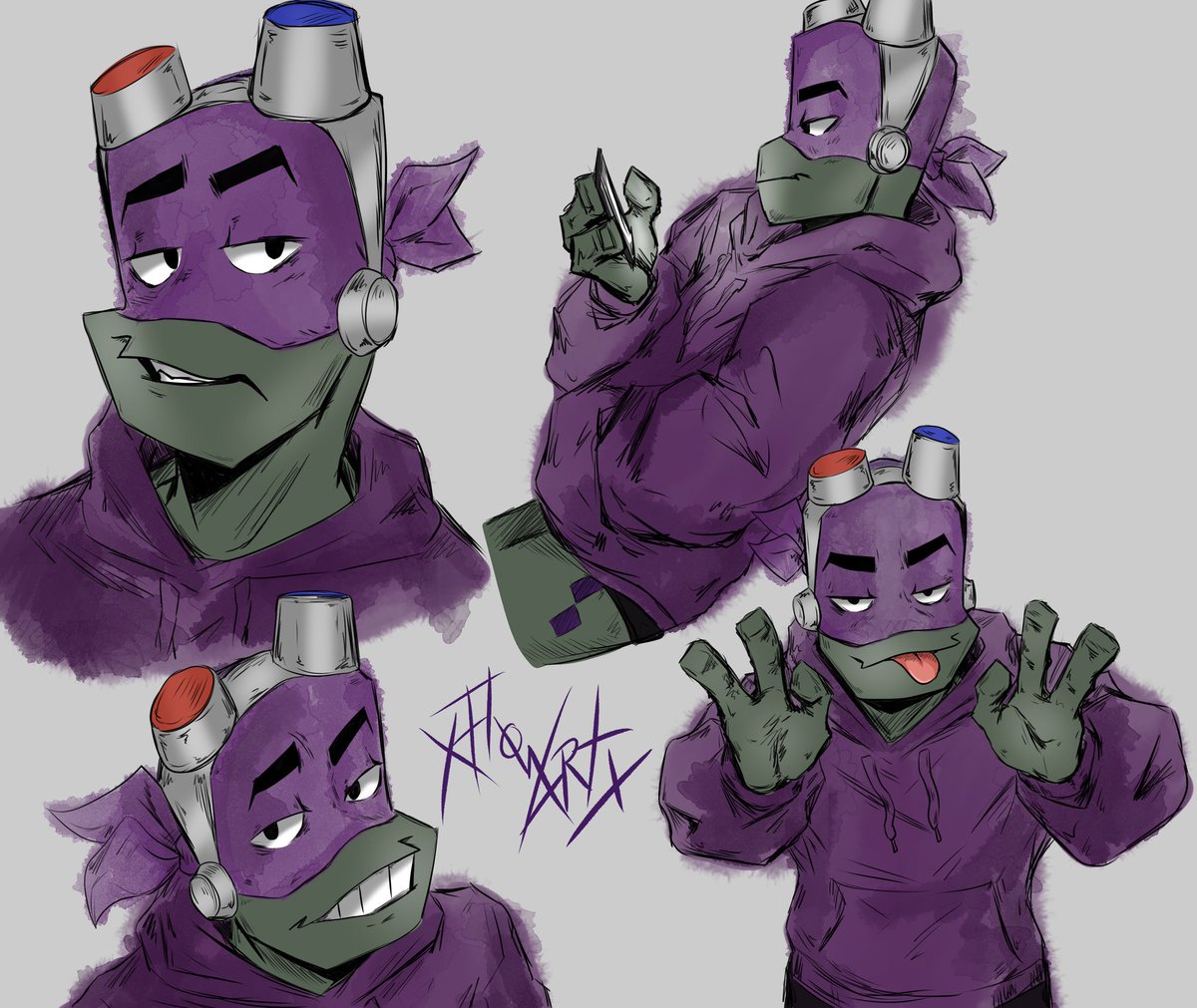 xflow_artx's tweet photo. Can't stop drawing Donnie so here's some sketches. 
#rottmnt #tmnt https://t.co/EB31CJNby7