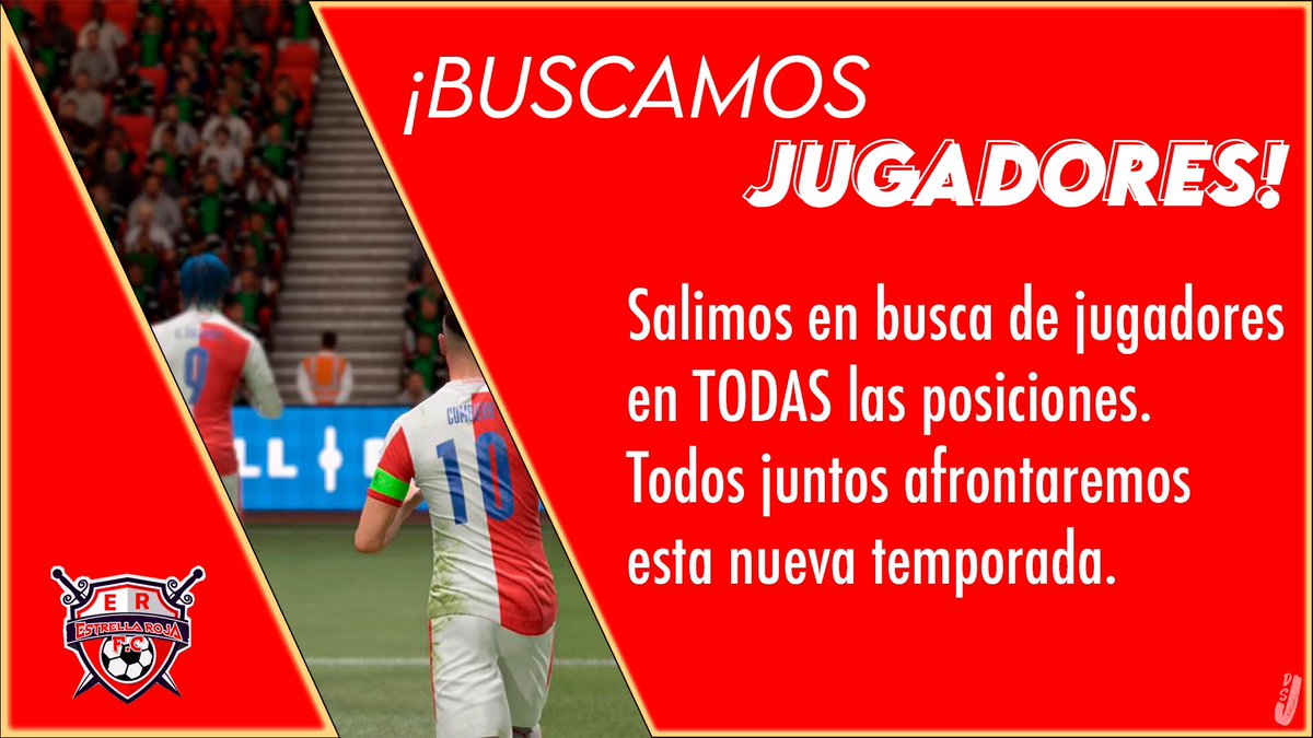 Estrella_rojafc's tweet image. Te quedaste sin club? 
Nosotros te damos otra oportunidad 
SEGUIMOS EN BUSCA DE JUGADORES EN LA SIGUIENTES POSICIONES: 
•Gk 
•Dfc 
•Dfi ~ Dfd
•Mcd
Por Interés dejamos el md abierto 📩💪🏽 
@FufvFichajes @Fichajestsdcp @proclubfichajes @porteros_pro @MundoClubesPro @IESAFIFAar