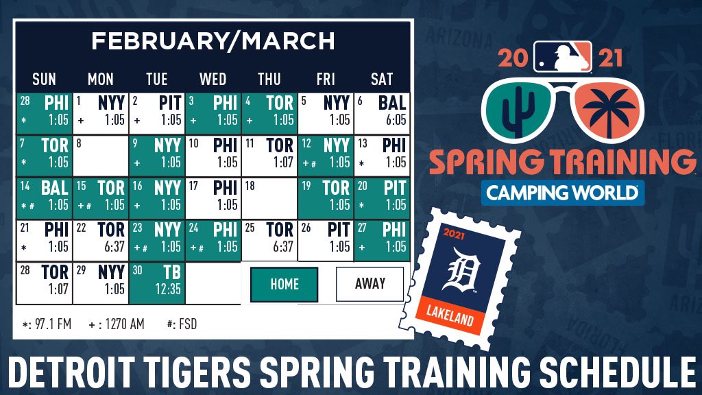 Detroit Tigers on X: Who's ready for February 28? Here's our updated  #TigersST schedule ➡️   / X