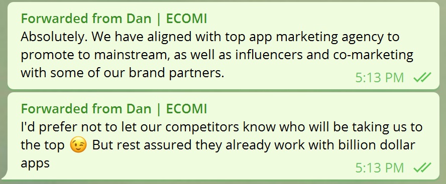 ECOMI  $OMImore bullish every day...Some awesome news released today.AMA..- Staking - New Partners- Uniswap and 1 CEX listing in Q1- Big Marketing push into mainstream with a top ad agency who does marketing for Billion Dollar applicationssee 