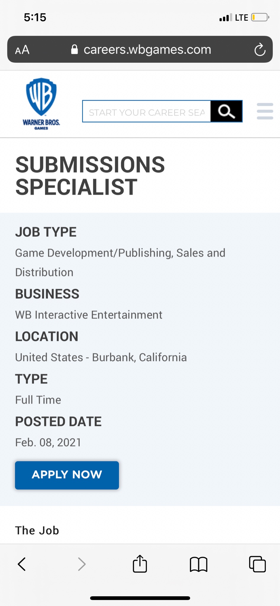 WB Games Jobs, Careers, and Employment