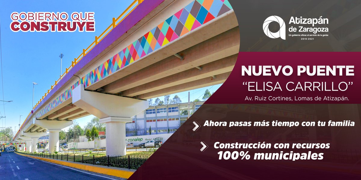 Con la construcción del puente Elisa Carrillo se logró un cambio de imagen urbana que implicó brindar mayor seguridad: hay cámaras de vigilancia, botones de pánico y remozamiento de banquetas, el ciudadano puede transitar con más certeza. #GobiernoQueConstruye