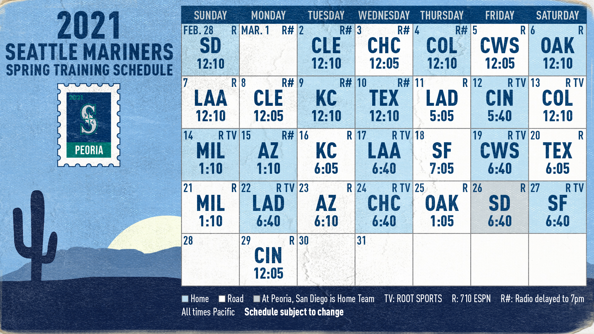 Mariners Schedule 2022 Pdf Seattle Mariners On Twitter: "Spring Training's Right Around The Corner!  ⚾🌵 Updated Full Schedule 👉 Https://T.co/Dvcmgp8Xhp  Https://T.co/Muodh24H84" / Twitter