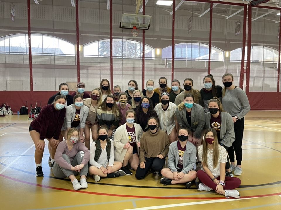 All business for #CobberSoftball today. Dressed for Zoom on top, practice on the bottom! #TakinCareofBusiness #FridayFun #ThemeDay