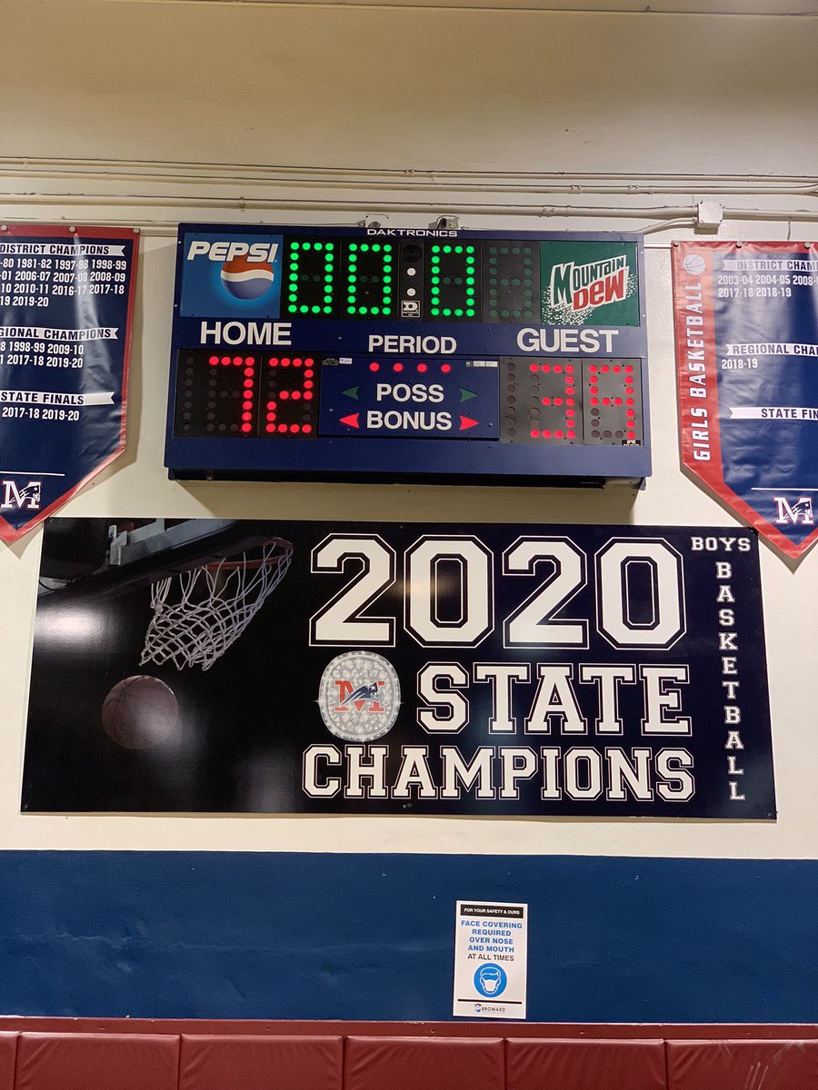 Final Score: 
<a href="/miramarhshoops/">Miramar Basketball</a> 72
Everglades 39

We’re district champions once again!!!!
🔴⚪️🔵🏀🏀🏀🏆🏆🏆🏆