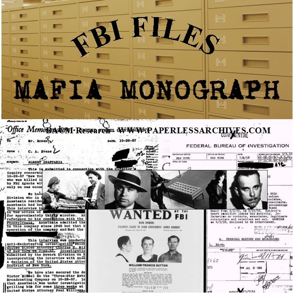 1958 - Hordes of Mafia selected, purchased and supported grassroots candidates sweep into office.Because of the Apalachin meeting, the FBI is forced to acknowledge the existence of organized crime and begins compiling a detailed report on the Mafia, known as, "La Cosa Nostra".